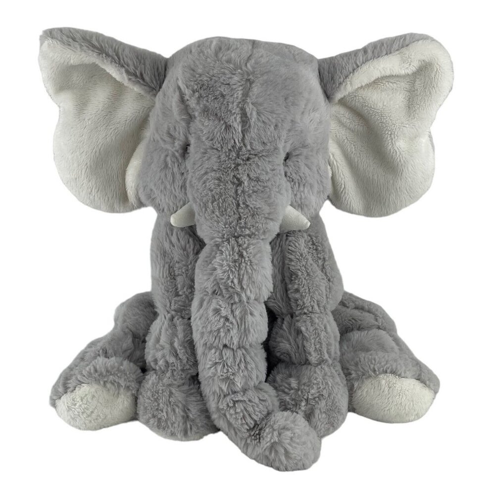 Baby Ganz Jellybean Elephant 13" Plush Gray Stuffed‎ Animal Toy Embroidered Eyes
